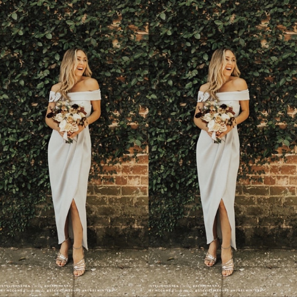 BHLDN Thompson off should white dress
